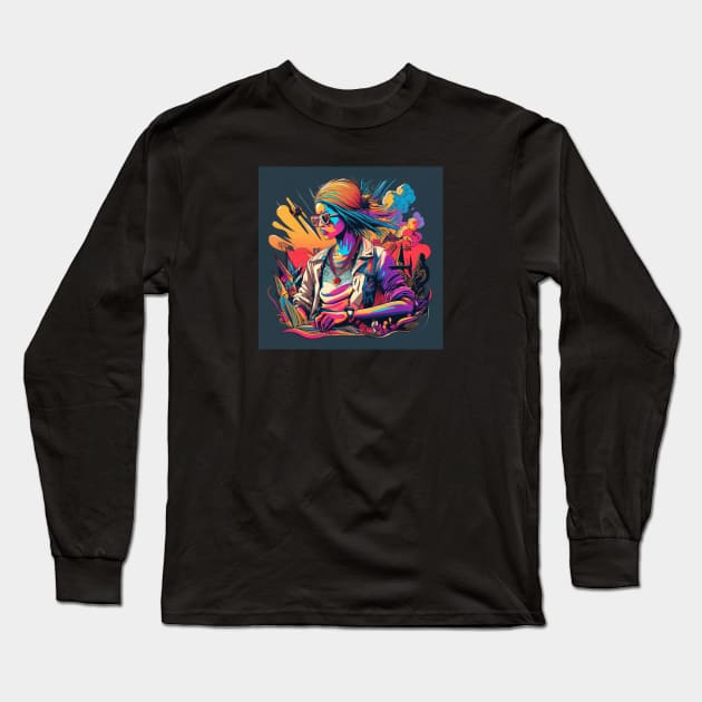Blazeburner Futurism Character Art Long Sleeve T-Shirt by joolsd1@gmail.com